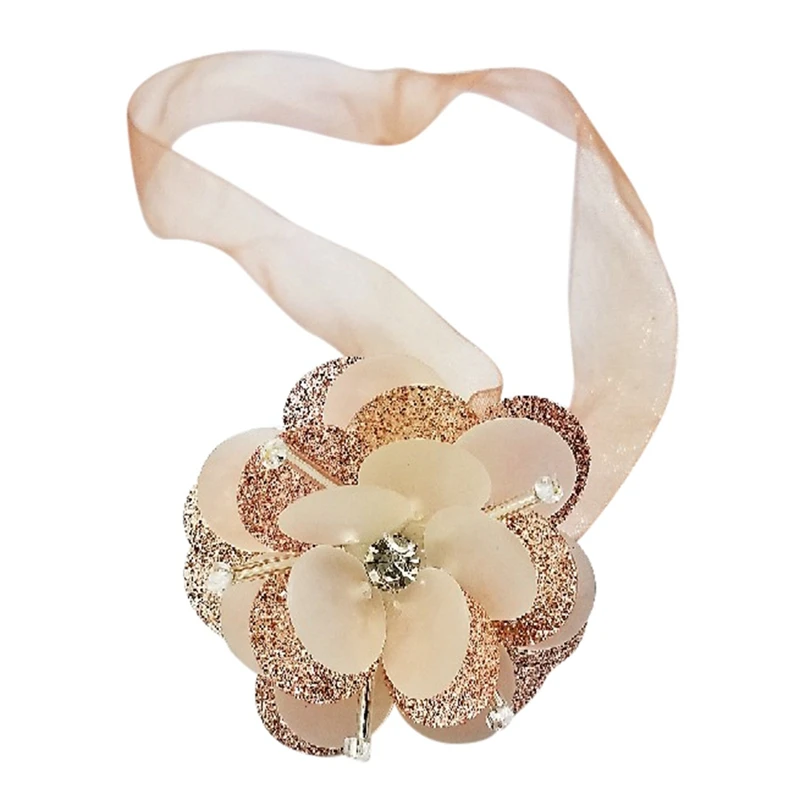 

1pc European Flower Curtains Tieback Magnet Curtains Buckle Magnetic Curtain Holder Rhinestones Curtain Strap Accessories