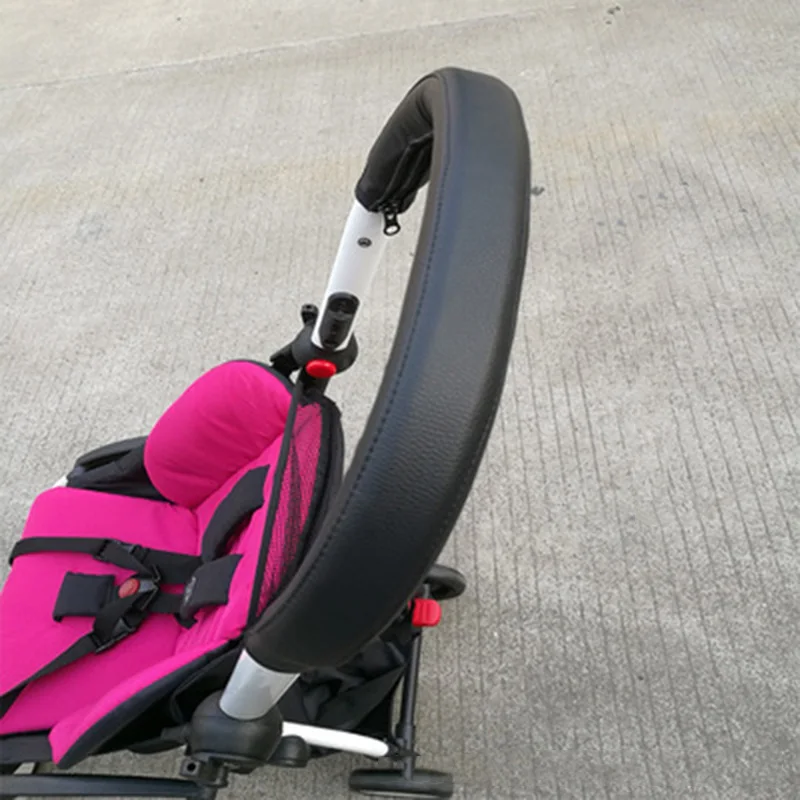 Baby Stroller Armrest PU Leather Protective Case Cover Pram Handle Arm Rest For Yuyu Yoya Baby Carriage Accessories BB3089 (1)