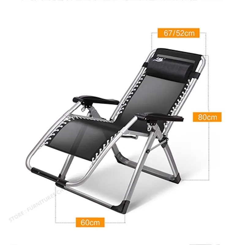 

Steel Frame Folding Chair Break Siesta Chair Balcony Back Lazy Leisure Beach Portable Home Chair Bed