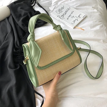 

Tide weaving small square bag 2019 Korean version simple hundred girls bag single shoulder oblique span hand-held bag