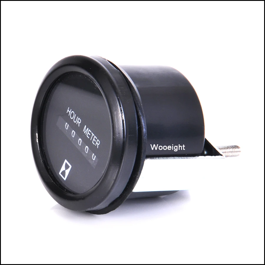 Mechanical Hour Meter Counter Hourmeter Timer For Diesel Gasoline Petrol Engine Marine Boat 12V 24V 36V With Lighting Indicator (3)