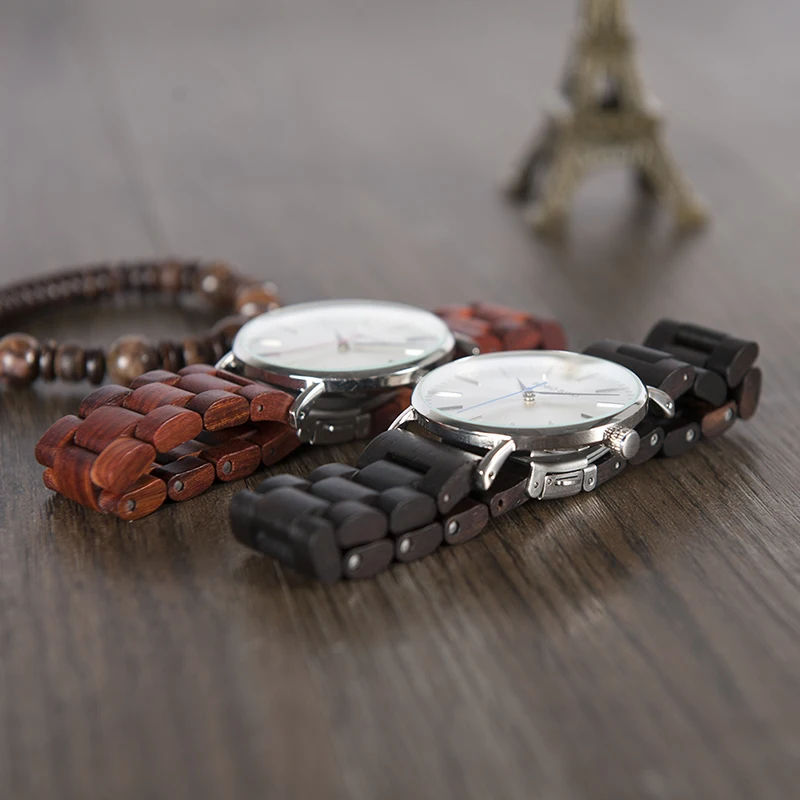 BOBO BIRD Round Vintage Wood Band Men Watch With Japanese movement Quartz Wristwatches Wooden watches Male Relogio