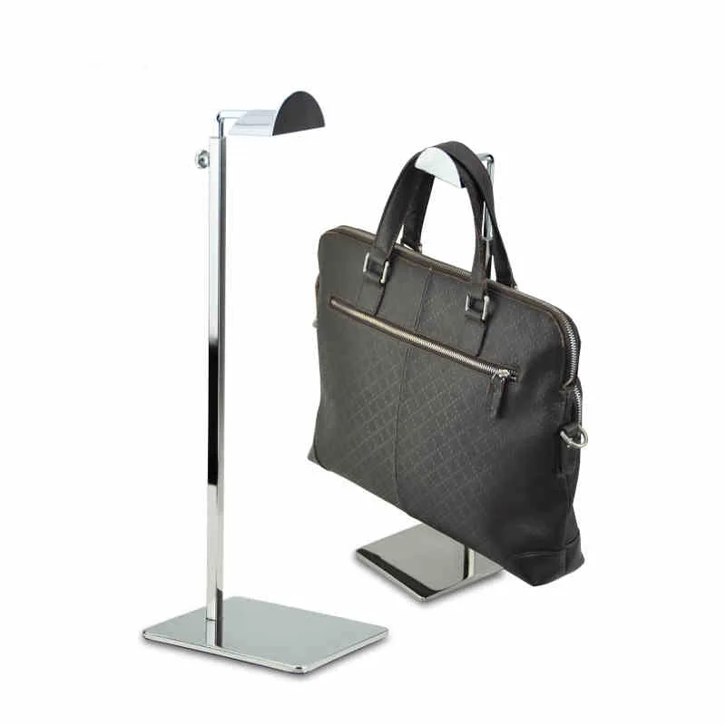 cheap 10pcs lot Adjustable Metal Handbag Display Rack Women Handbag Bag Display Stand Holder wig hat scarves hook stand