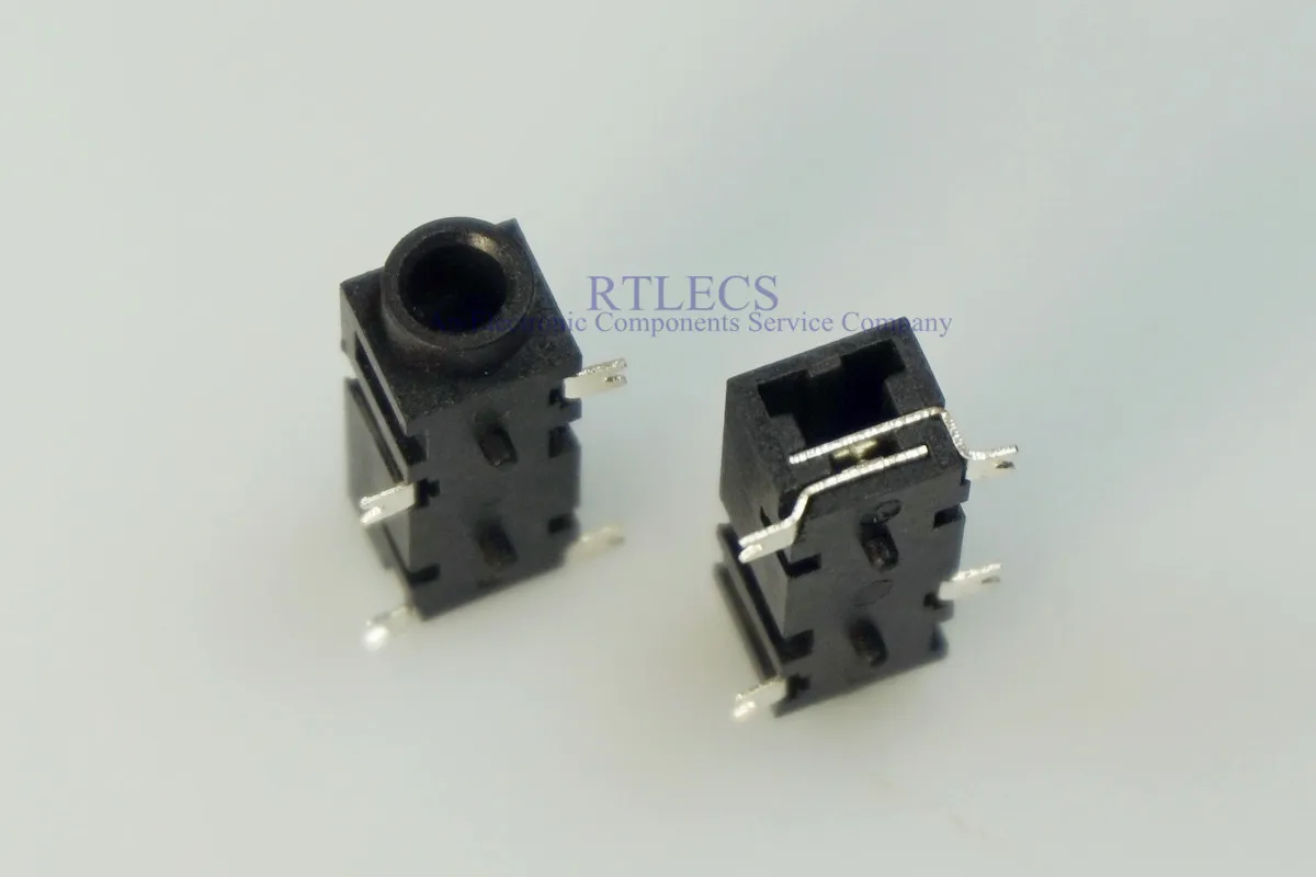 1000pcs stereo jack 2 5mm 4 pin for 3 poles stereo headphone plug SMD type reflow solderable with locators DC30V 0 5A Rohs New