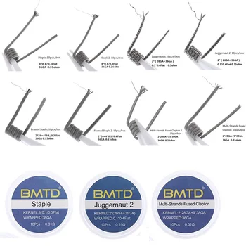

NI80 Premade Coil Framed Staple2 Staple Juggernaut 2 Multi-Strands Fused Clapton 2Electronic Cigarette Rda Atomizer Wire