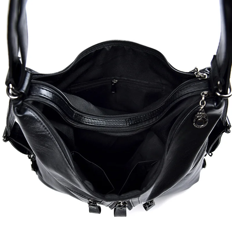 ELUNICO 2019 корейский стиль Street Leisure Multifunctional Tote сумки для женщин кожаные сумочки