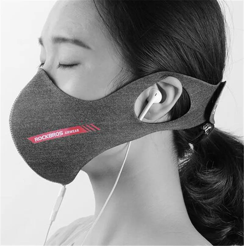 

ROCKBROS PM2.5 Dustproof Sport Bicycle Mask Cycling Half Face Sheild Windproof Bike Face Mask Carbon Running Mask Filter