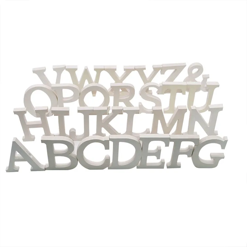 

1pcs White Wooden Letters DIY Home Decoration Wood Alphabet Word Wedding Birthday Decor English Words Event Party Supplies