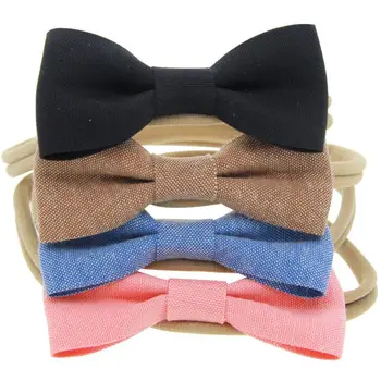 

4PCS Baby Kids Girls Bowknot Elastic Hairband Headband Headwear Bandanas HairBands Hair Accessory Headwrap for Women Girls