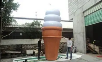 Buy 4m Inflatable Lighted Ice Cream Balloon Advertising With Blower With Lights