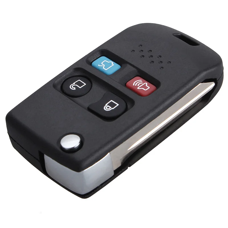 Mayitr New Folding 4 Button Car Remote Flip Key Case Shell Fob for Ford Lincoln Mercury Explorer Freestyle Mustang Taurus
