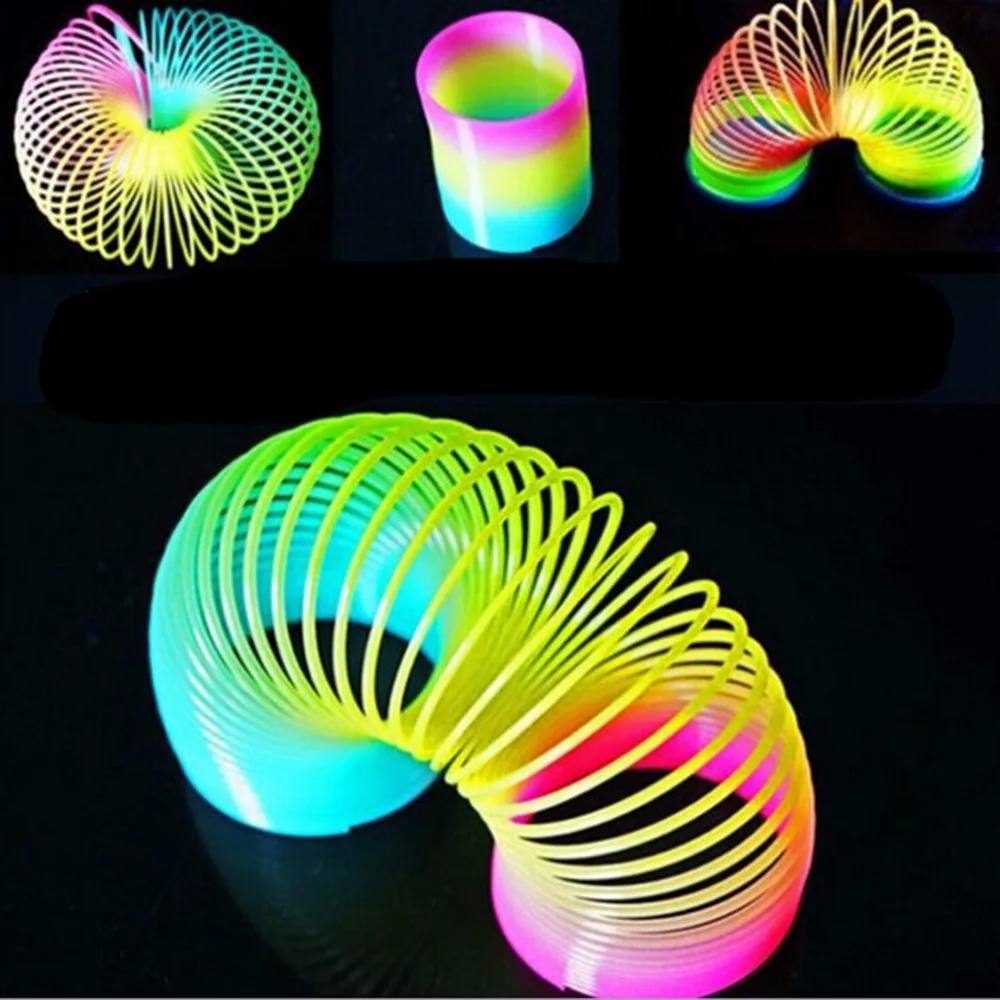 

8.7*9cm Colorful Funny Classic Toy Large Magic Slinky Colorful Rainbow Spring Children kids Gift