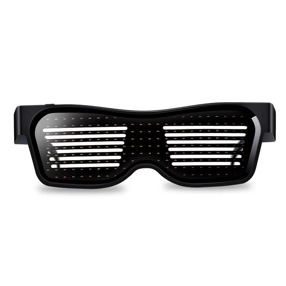 Приложение управления Led очки многоязычные быстрая вспышка светодиодные вечерние светящиеся очки USB зарядка рождественское освещение концертов игрушки