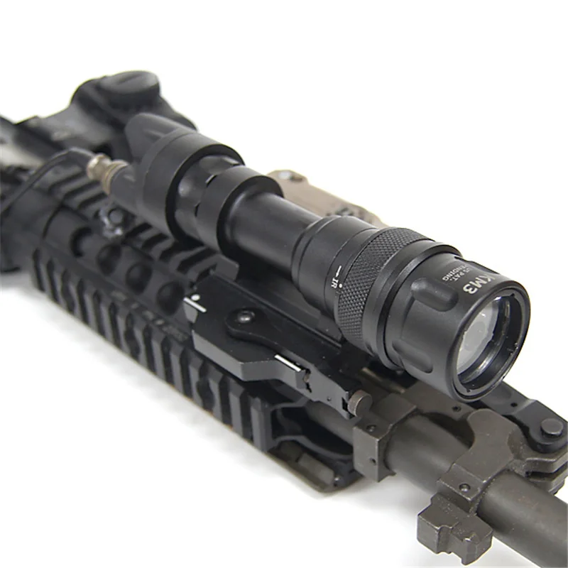 Saída Olheiro Luz qd Monte Airsoft Lanterna Led Tático Paintball Caça Rifle Arma Cqc M952v ir 5 CQC M952V Saída IR Olheiro Luz QD
