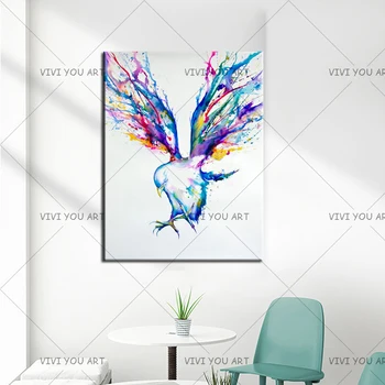

2019 Oil Painting On Canvas Hand Painted Big Size High Quality Flying Bird Picture Home Decor Wall Art Painting Original Works