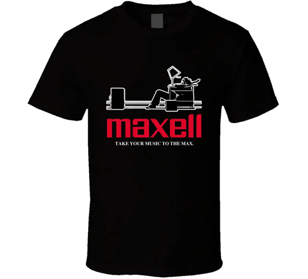 Maxell Casette Tape 80s Retro T-Shirt Mens Tee Many Colors Fan Gift Short Sleeve T Shirt Men 2018 Fashion | Мужская одежда