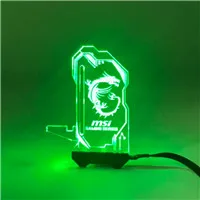 RGB подсвечиваемый кронштейн видеокарты/Шасси лампа верия вертикальный разъем/освещение загрязнения поддержка ASUS 4Pin 12V AURA - Цвет лезвия: Green(Remark NO.)
