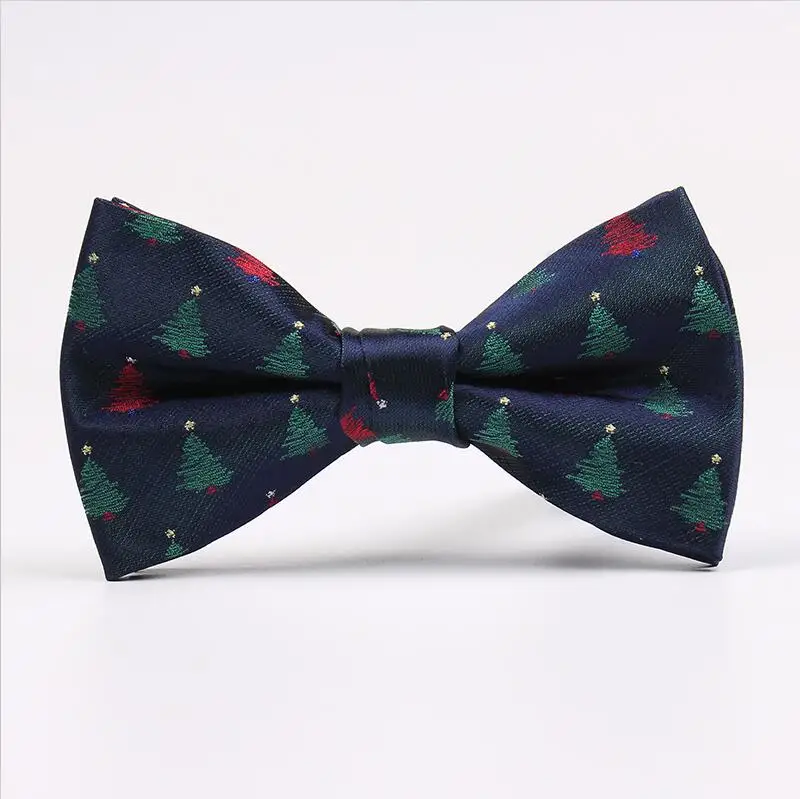 04 RBOCOTT Рождество Модный галстук-бабочка Bowties для мужчин фестиваль интимные аксессуары Новинка ёлки Снежинка костыль узор - Цвет: 04