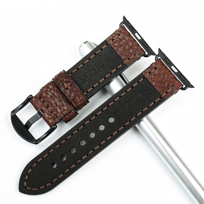 Ремешок кожаный для Apple Watch Band Series 44 мм 40 аксессуары часов 42 38 iWatch 4 3 2 1|Ремешки