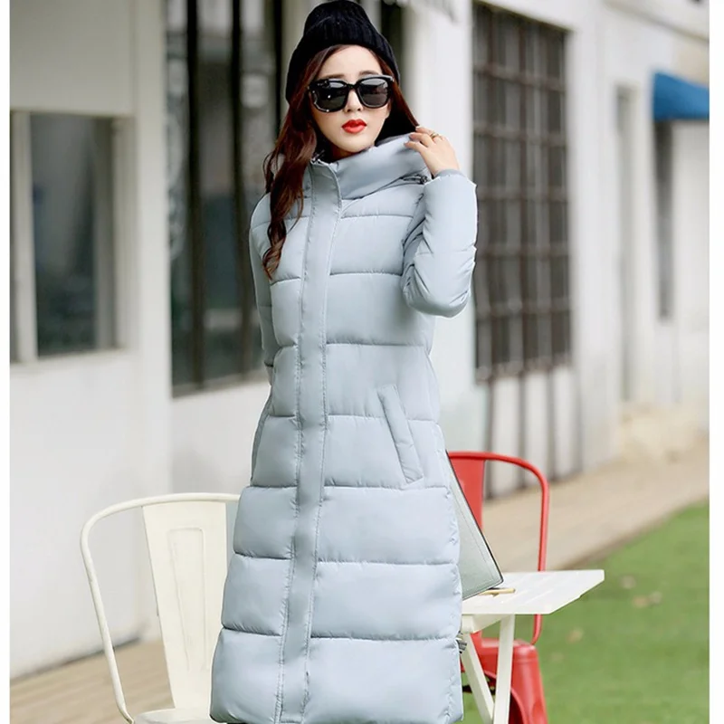 2016 Womens Winter Down Jackets And Coats Women Warm Down Cotton Padded Parka Long Hooded Winter Outerwear Female Manteau Femme Coats