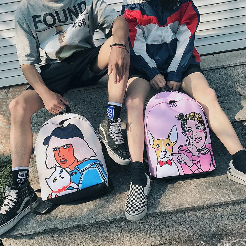 Menghuo Fresh Style Women Backpacks Full Print Bookbags 3D Backpack School Bag for Girls Rucksack Female Travel Backpack Mochila (32)