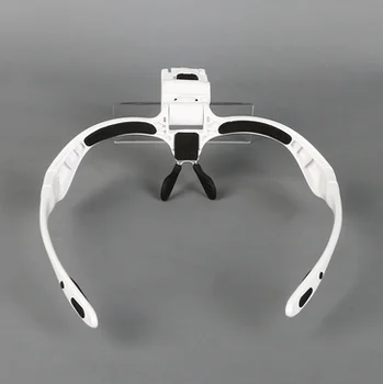 

50sets 1.0X-3.5X Bracket Headband Magnifier Loupe with 2 LED Lights Lamp Eye Magnification eyelash tool DHL
