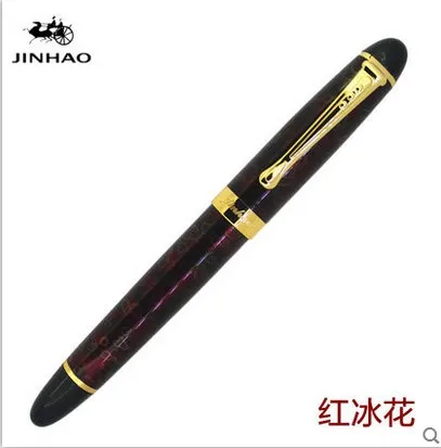 JINHAO X450 передовые перьевая ручка, покрытие из 18 к GP чернильная ручка NIB 23 цвета можно выбрать упаковку с черной ручкой мешочек Горячая распродажа - Цвет: a