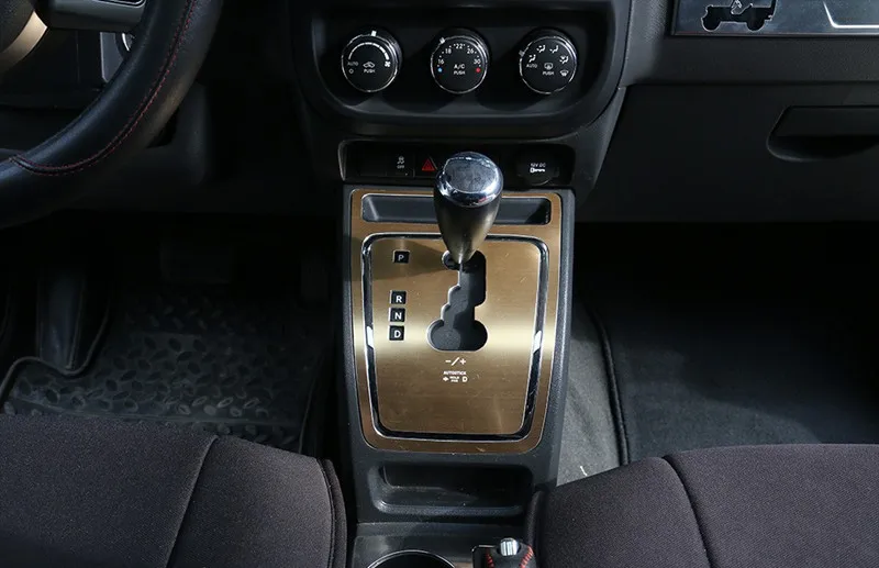 Sansour алюминиевая автомобильная коробка скоростей панель украшения крышки отделка наклейки для Jeep Compass 2010-2013/Патриот 2011