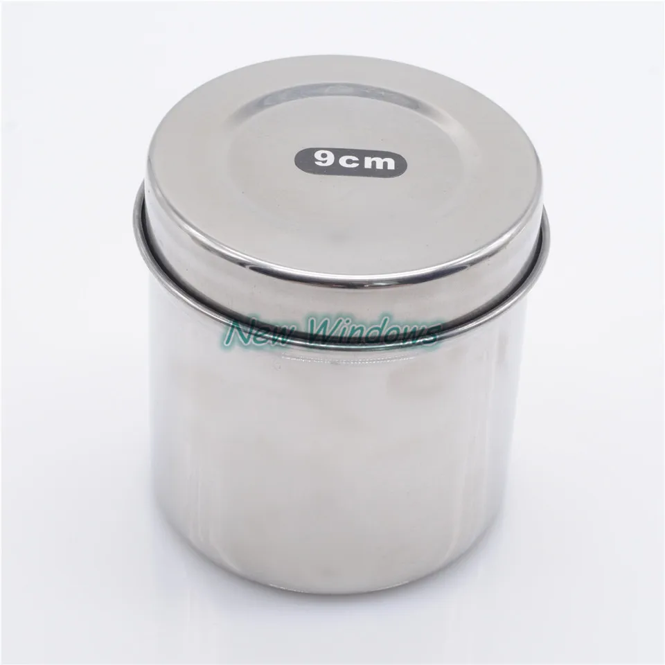 

Dentist Lab 9cm Cotton Ball Gauze Tampon Jar Holder Stainless Steel