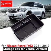 Подлокотник коробка для хранения автомобиля Органайзер аксессуары для Nissan Patrol Y62 2011 2012 2013 Armada Nismo Стайлинг