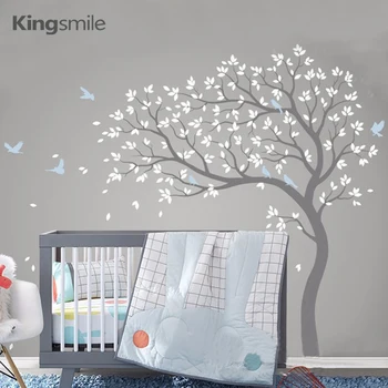 

Large Tree Branches Wall Sticker Birds Nursery Decor Removable Vinyl Wall Art Decals PVC Stickers for Baby Kids Room Home Decor