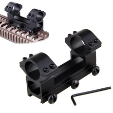 Тактический прицел крепления 25,4 мм кольца цельный двойной прицел Крепление 11 мм пистолетный страйкбол адаптер для ласточкин хвост 20 мм Пикатинни рельсы