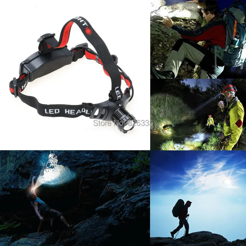 Headlamp Waterproof Flashlight 3 Modes Brightness LED 18650 AAA Headlight Torch Head Lamp for Outdoor
