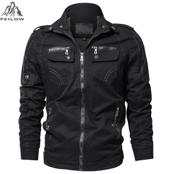 

Plus Size 5XL 6XL Military Jacket Men Spring Autumn Cotton Pilot Jacket Coat Army Men's Bomber Jackets Cargo Flight Jacket Male