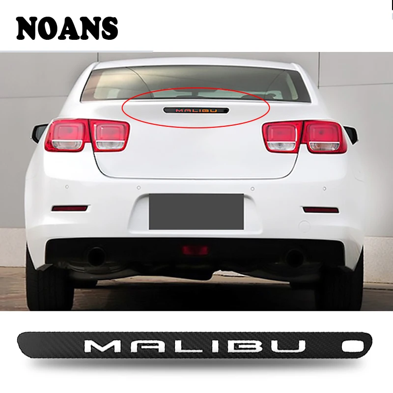 

NOANS Car Styling Black Carbon Fiber High Brake Light Stickers Decoration Decal For Chevrolet Malibu Accessories