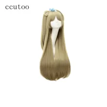 Ccutoo 3" блондинка длинные прямые Синтетические волосы LoveLive! Люблю жить Котори минами Косплэй парик с чипом Ponytail