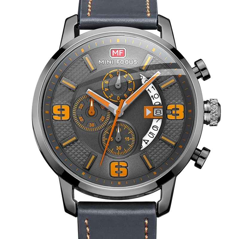 

Men Fashion Leather Sports Quartz Watch For Man Military Chronograph Wrist Watches Men Army Style Drop Shipping erkek kol saati