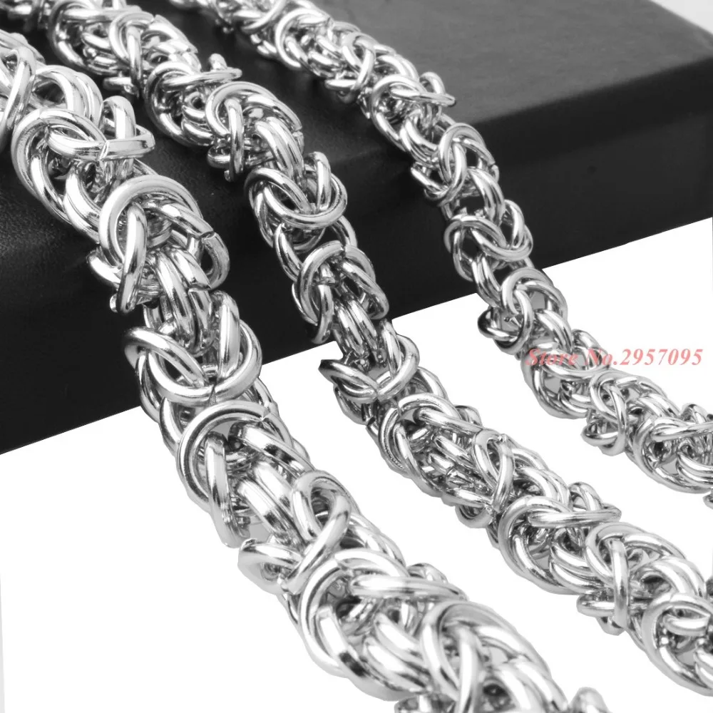 Top Quality 6/8/10mm Silver Chain Huge & Heavy Long Rope Stainless