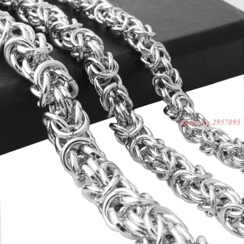 

Top Quality 6/8/10mm Silver Color Chain Huge & Heavy Long Rope Stainless Steel Men's Chain Necklace Link Wholesale