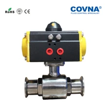 3/4 дюйма DN20 двойного действия 2 Way Пневматический шаровой кран зажим шаровой клапан Еда Класс