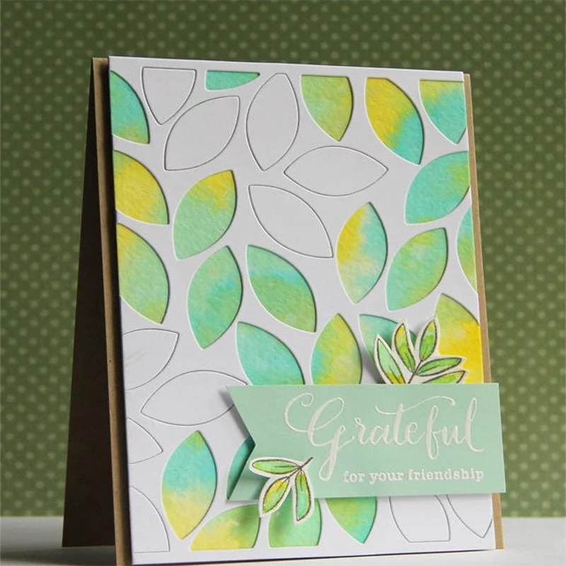 

Fresh Leaf Cover Panel Metal Die Cuts Cutting Dies For DIY Scrapbooking Embossing Paper Cards Decorative Crafts New 2018 Die