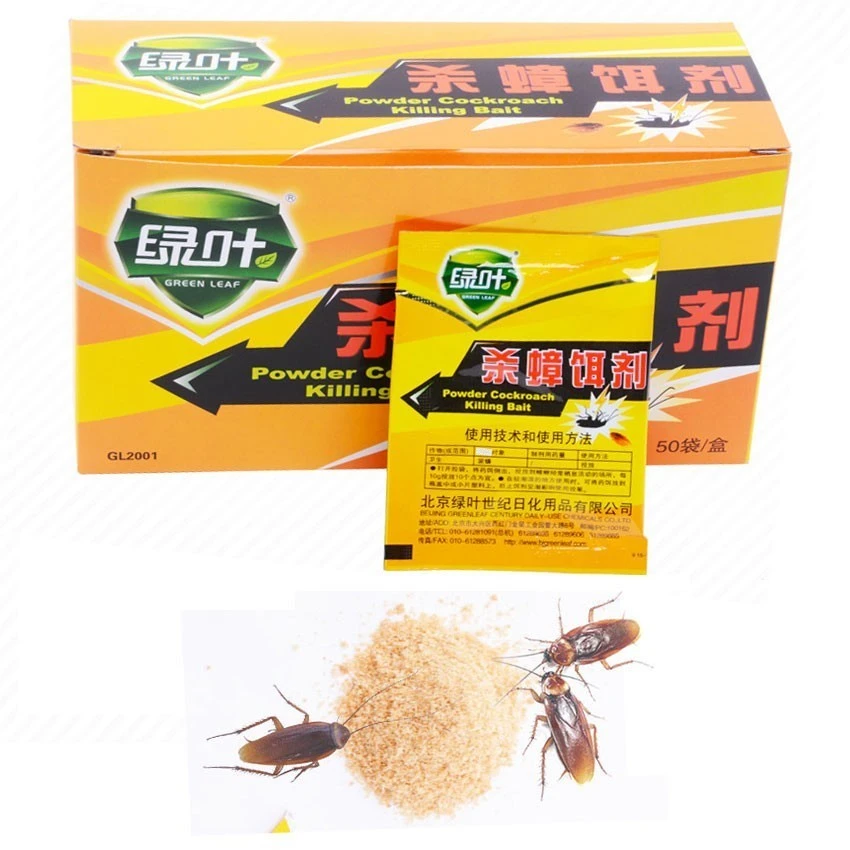 50pack Cockroach Killing Bait Insect Eradication Powder Attractant