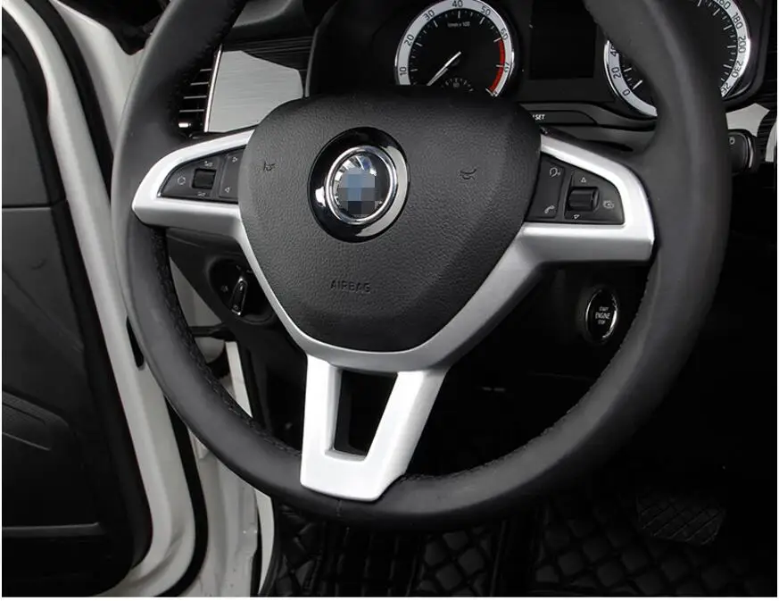 Для Skoda Kodiaq 2017 2018 Матовый ABS хромированный/углеродное волокно цветной пластиковый