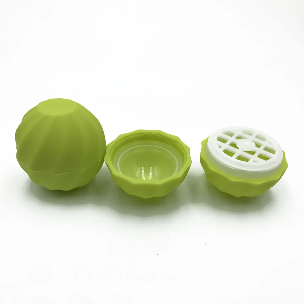 50 шт. пустой косметический шар контейнер 7 г баночка для бальзама для губ блеск для глаз крем образец чехол - Цвет: Green
