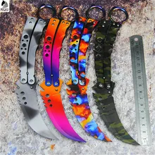 Пегаси бабочка в ноже CS GO Karambit нож практика складной нож бабочка тренажер игра нож тупое лезвие без края инструмент