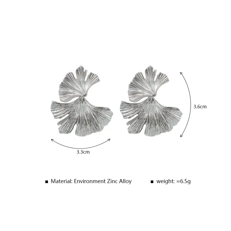 Carvejewl, горячая Распродажа, серьги в виде листьев гинкго, большие серьги-гвоздики для женщин, ювелирные изделия, подарок для девушек, серьги,, весенний стиль, простая индивидуальность