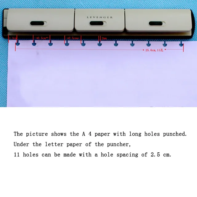 T Mushroom hole disc binding Loose Leaf Puncher Adjustable 9 Hole Punch