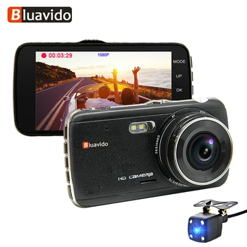

Bluavido 4" IPS Dual Lens Car Dash Camera Full HD 1080P WDR Night Vision Auto Video Recorder DVR G-sensor Parking Mode