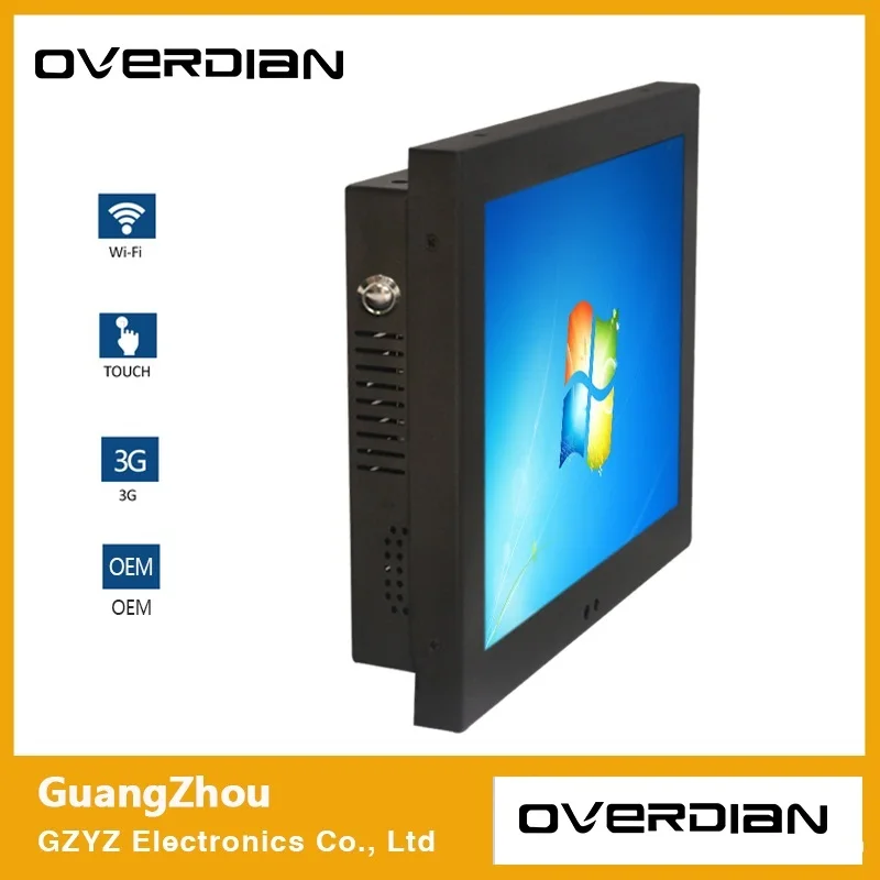 

10.4"Intelligent Computer AIO Panel PC Squre Screen Win10 System Single Touch Screen2*RS232Port Computer KTV Embedded Computer