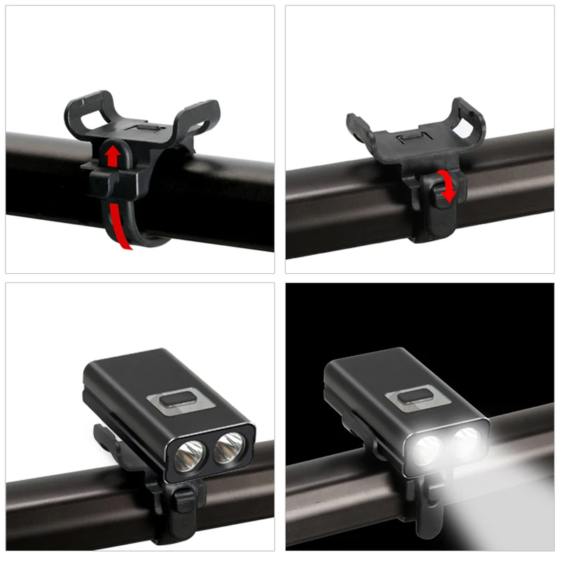 Flash Deal Bicycle Strong Light 600 Lumen USB Rechargeable Bike Front Headlight Cycling Flashlight Waterproof 2200mAh  LED Lamp 6 Mode 3